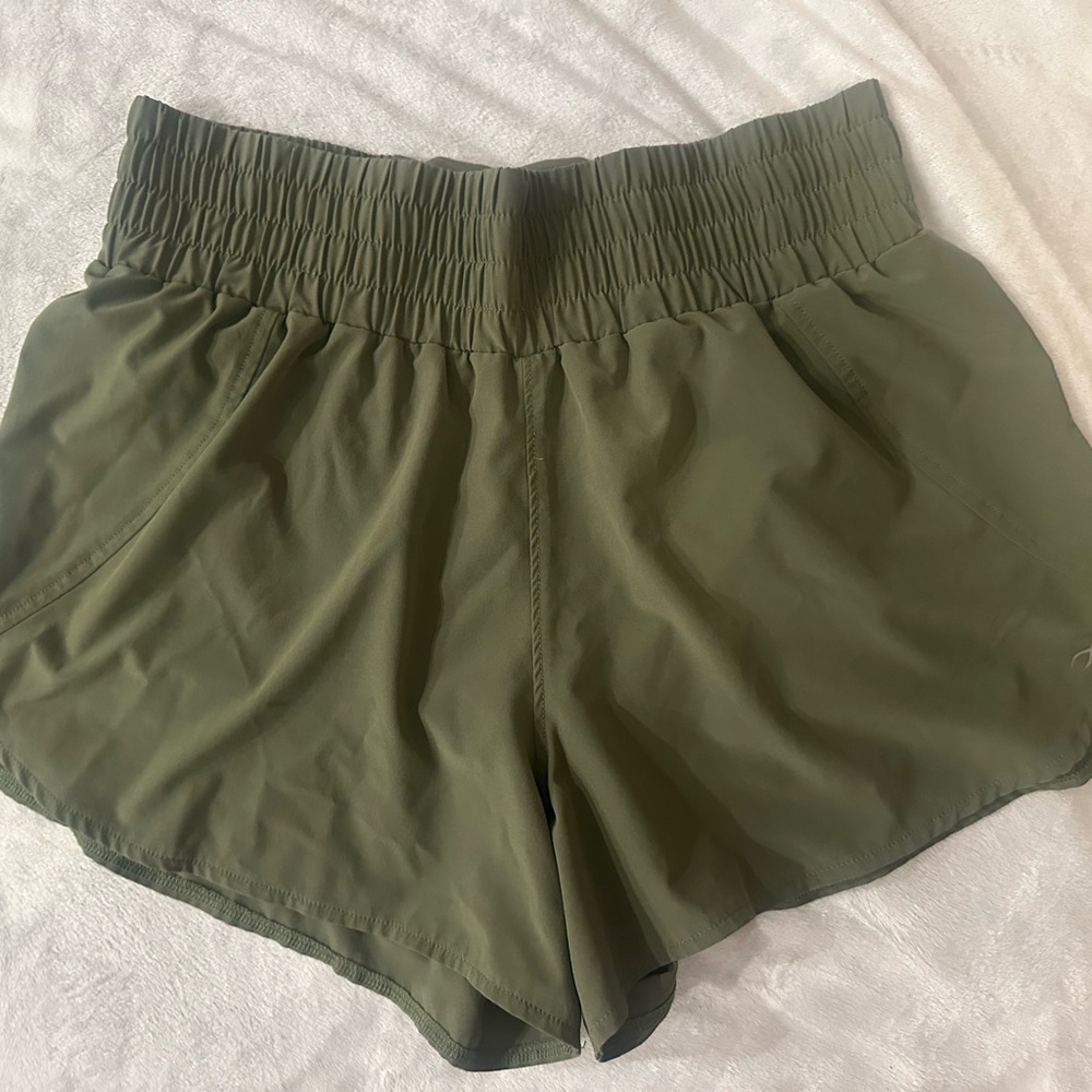 Women's Athletic Shorts in Olive Green